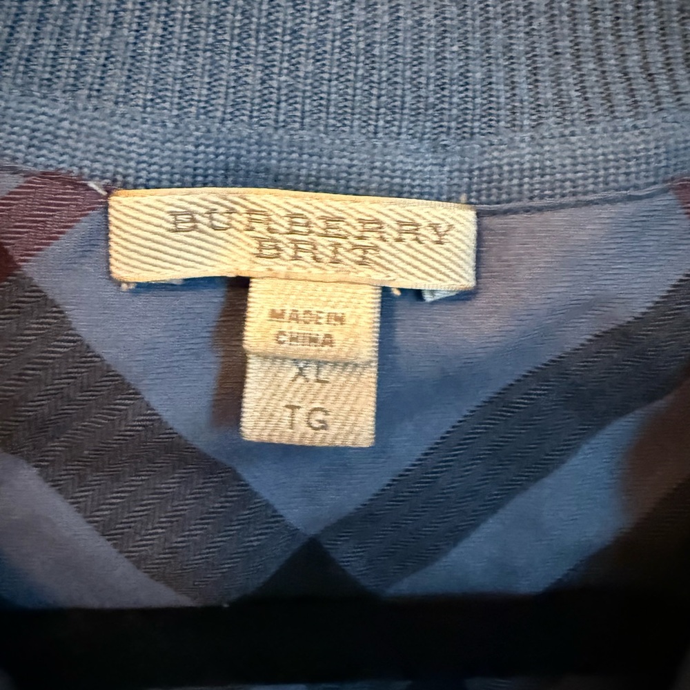 BURBERRY Admiral Half Zip Pullover Sweater Sz XL - Picture 6 of 6